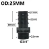 8/16/20/25/32mm Garden PE Tube Connector 1/2 3/4 1" Thread Hose Elbow Barb Coupler Fitting Farm Irrigation PE Pipe Joint 3