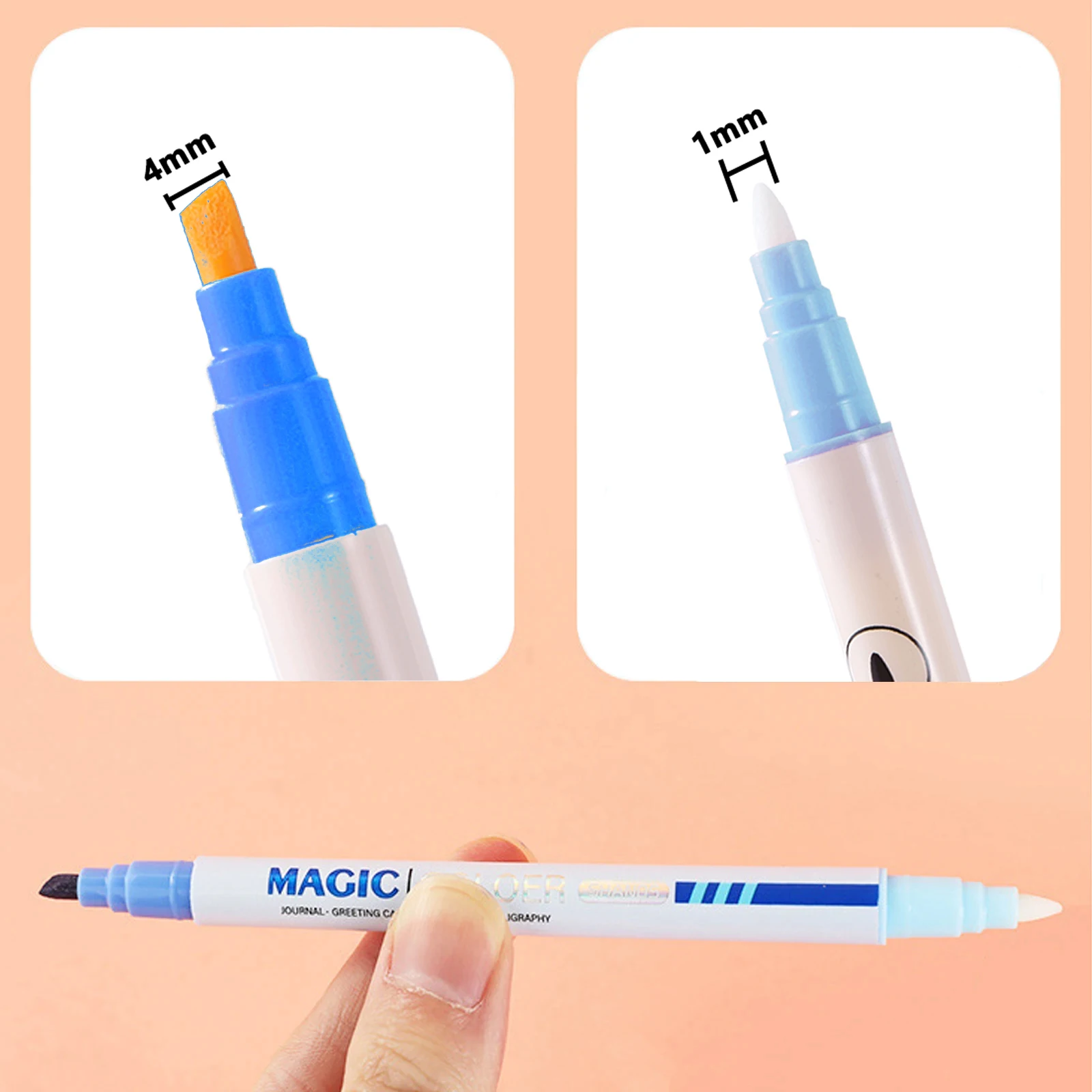 6/12 Colors Double-ended Magic Color Changing Highlighter Pen Diary Scrapbook Planner Painting DIY Doodles Graffiti Art Marker 4