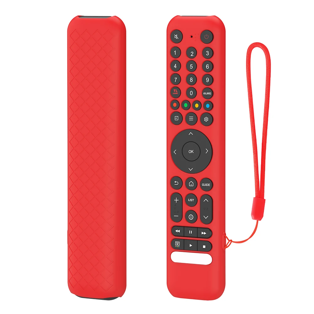 Silicone Anti-Slip Shockproof Remote Case with Lanyard