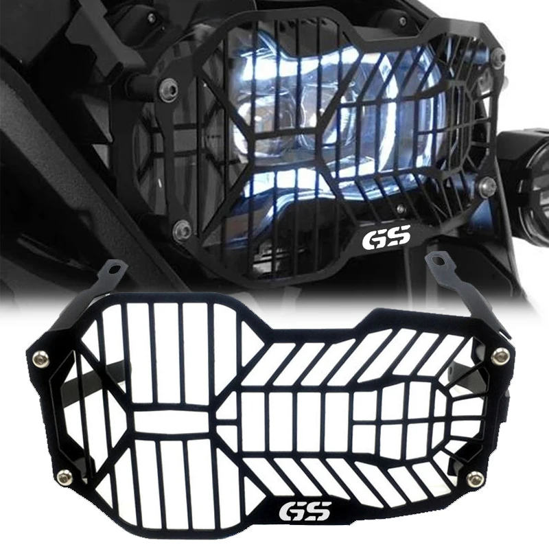 Grille De Protection Phare Pour BMW R1200GS / R1250GS Adventure - Aluminium, Modèle Noir