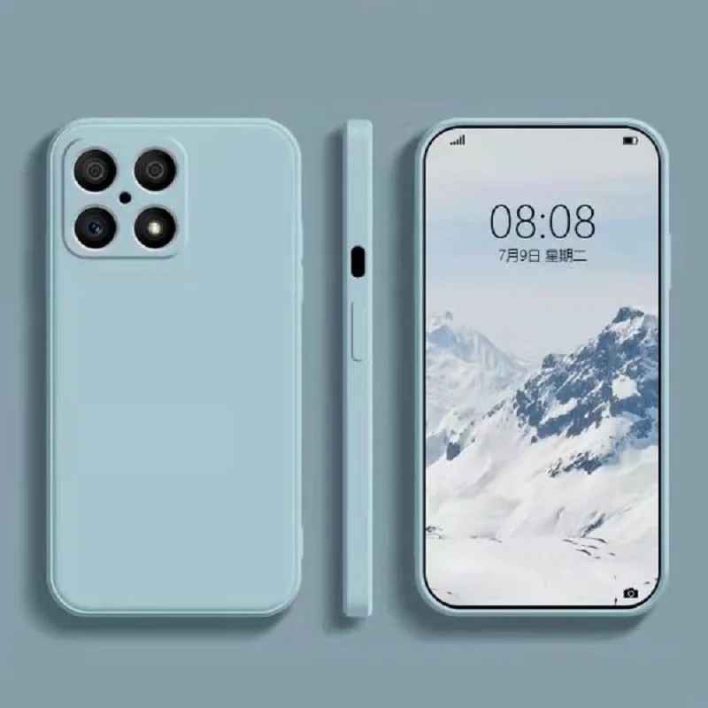 Für OnePlus 10Pro Hautgefühl Einfarbige Flüssigsilikon-Telefonhülle Stoßfeste Schutzhülle Feines Lochobjektiv Anti-Dr_voghion.com