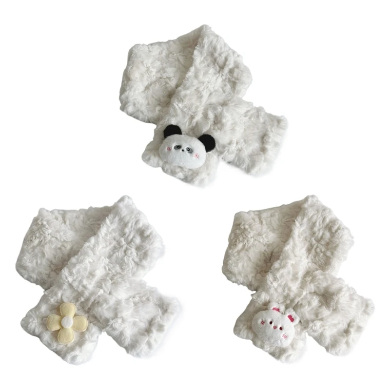 

Cartoon Plush Scarf Winter Warm Scarf Comfortable Wearing for Boys & Girls