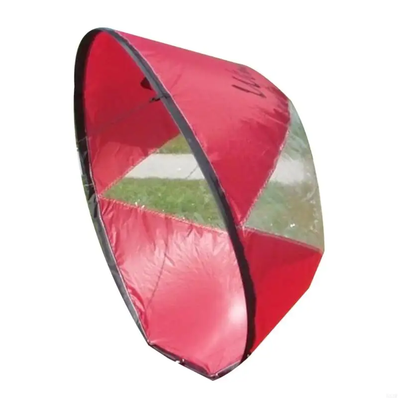 583F Foldable Surfling Kayak Boats Sail Clear Window Downwind Kayak Sail Windsurfing Paddleboard Boating Supply