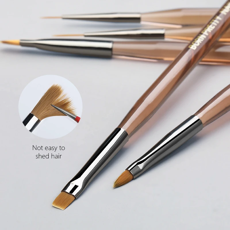 BORN PRETTY Nail Art Brush 9 Sizes Painting Drawing Carving Dotting Pen Nails Stripes Thin Lines Tools Nail Art Manicure Tool 5