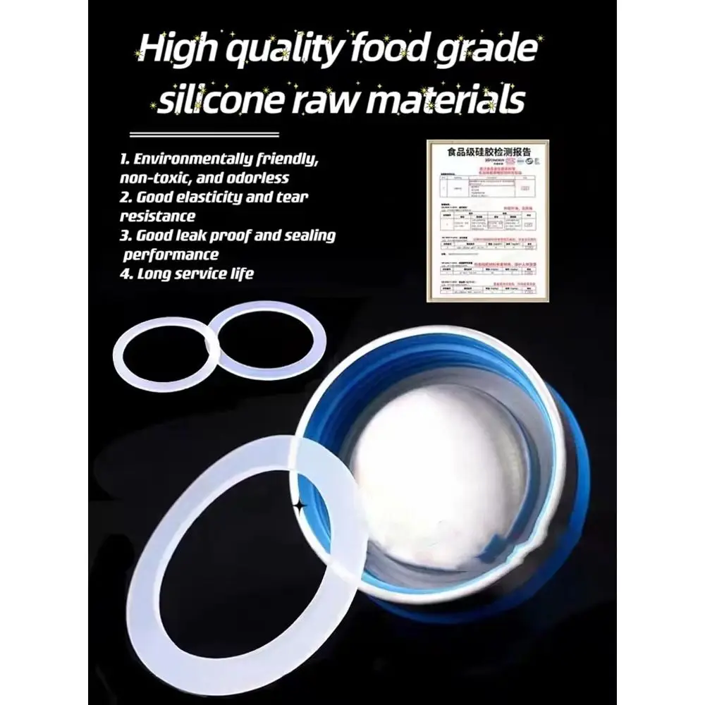 1 Stück wasserdichter Silikon dicht ring Wasser becher Zubehör Isolier becher Gummiring Lebensmittel qualität Universal auslaufs ichere Dichtung – Detail 5