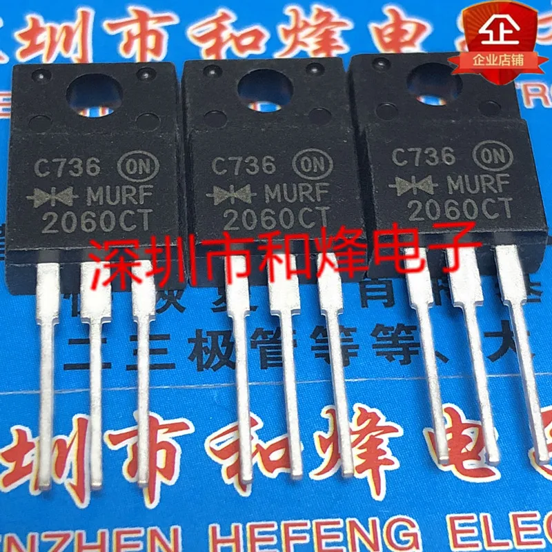 

10 шт., 100% оригинальная новая модель MURF2060CT TO-220F 600V 20A