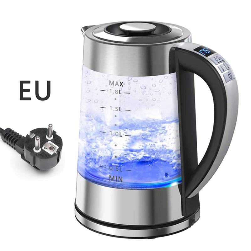 Smart Thermostat Glass Electric Kettle 1.8L - غلاي...