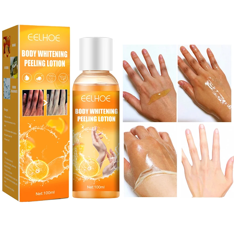 100ML Body Whiten Peeling Lotion Moisturizing Repair Calluses Exfoliating Mask Dark Skin Spots