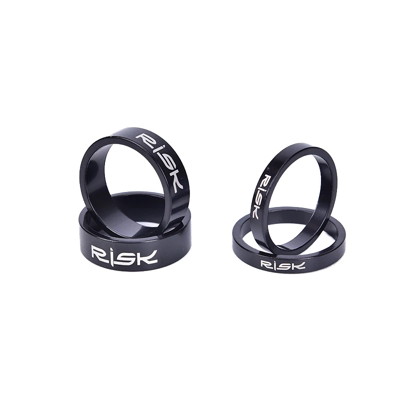 Bicycle Headset Bicycle Spacer Bicycle Fork 4Pcs 5/10mm Bike Bicycle Fork Washer Stem Headset Spacers Raise Handlebar Ring Cycling Accessories Adjustment Aluminum Alloy