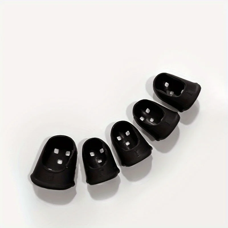 5PC Nail Sunscreen Black Hand Finger Protect Cover Light Therapy Lamp Nail Enhancement Tool Black Elastic UV Resistant Nail Case 5