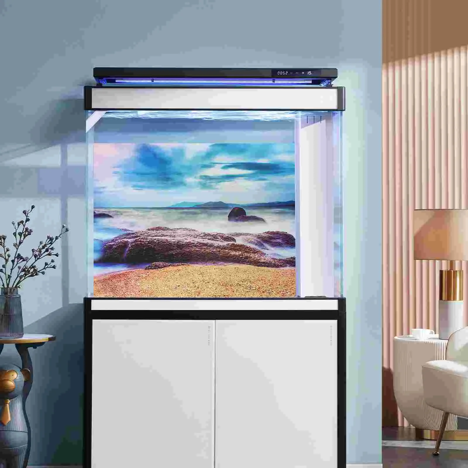 

Household Aquarium Background Decal Fish Tank Background Sticker Decorative Tank Wallpaper