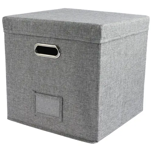 13 Inch Foldable Organizer Large Capacity Vinyl Record Storage Box with Lid Cotton Linen Home Closet Multi-functional Organizer - Image 7