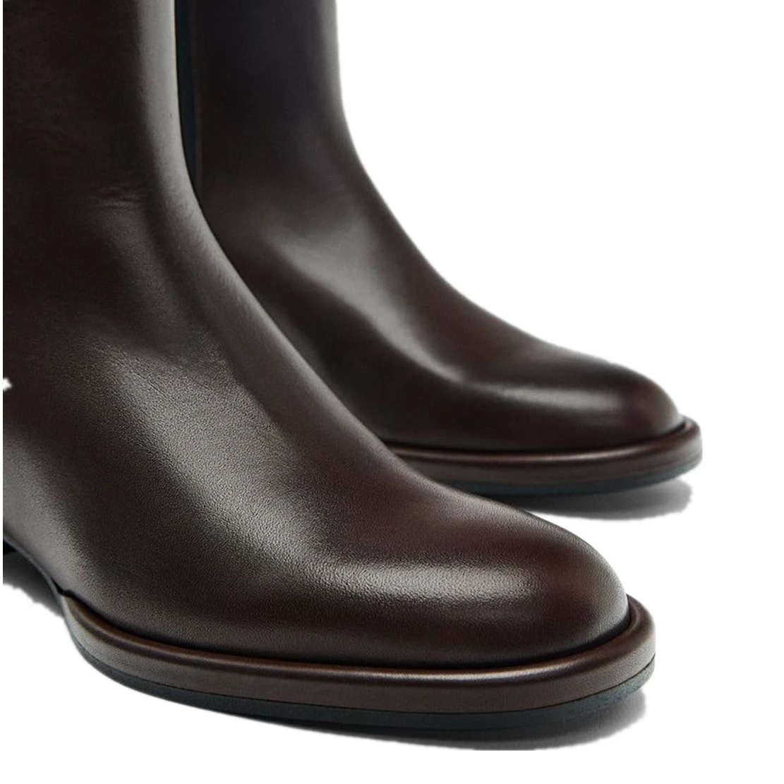 Dave&Di  British Fashion Elastic Chelsea Boots Genuine Leather Minimalist Ankle Women Botas  Mujer Shoes Boots Women