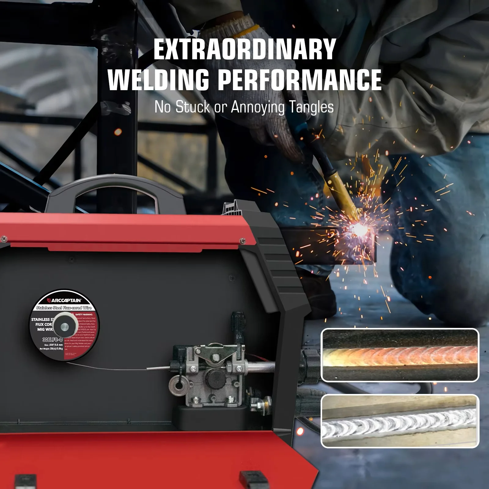 Welding Wires MIG Stainless Steel ER308L .030-Diameter 2 Pounds Spool MIG Welding Machine Accessories