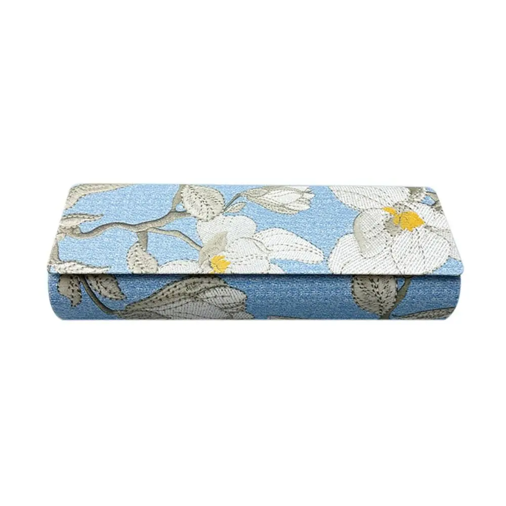 Elegant Embroidered Glasses Pouch - Portable, Multifunctional Case