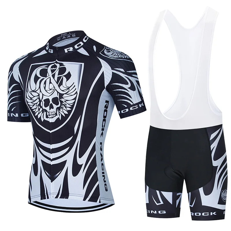 

New SKULL Cycling Jerseys 9D Bib Set Mountain Bike Clothing Quick Dry Bicycle Clotes Ropa Ciclismo Men's Short Maillot Cul