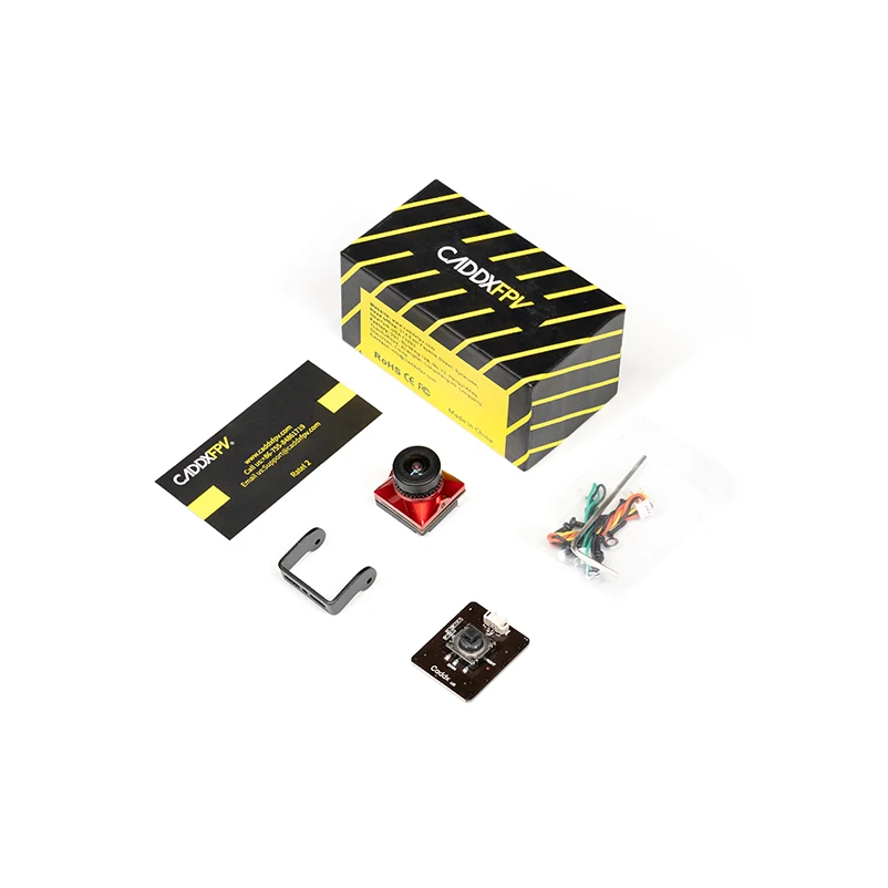Caddx Ratel 2 1200TVL FPV камера 1/1,8 дюйма Starlight 165 FOV 2,1 мм NTSC/PAL 16:9/4:3 переключаемый 19*19 мм Super WDR для гонок с FPV thumbnail 2
