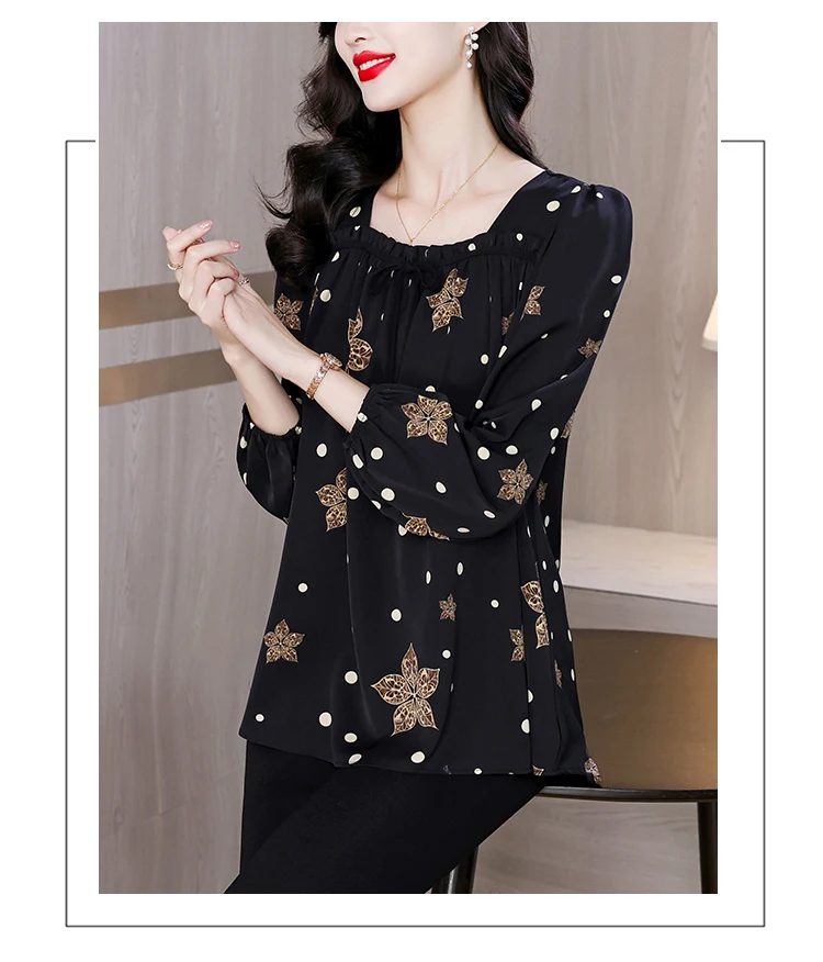 Loose Clothes Women 2024 Autumn Elegant Office Lady Button Shirts Casual Retro Vintage Ruffles Tunic Peplum Belly Tops Blouses