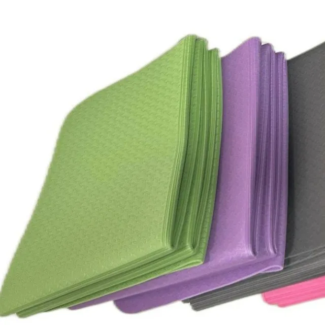 TPE Folding Yoga Mat Sports Anti Slip Shock-absorbing Fitness Folding Mat High-density 6mm Portable Belt Wear-resistant Rest Mat 5