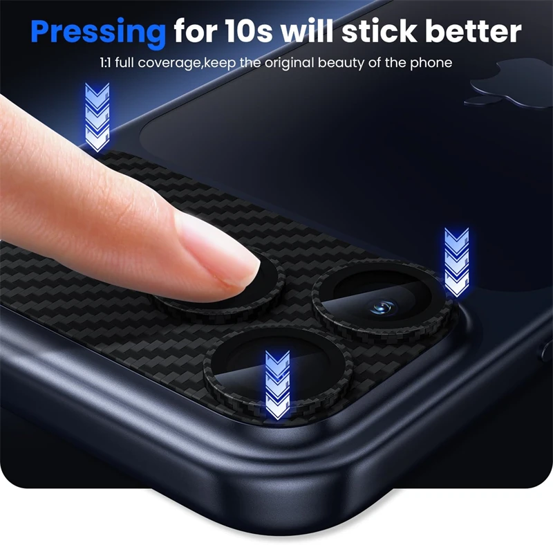 Carbon Fiber Camera Lens Protector Case - Premium Phone Cover Accessory