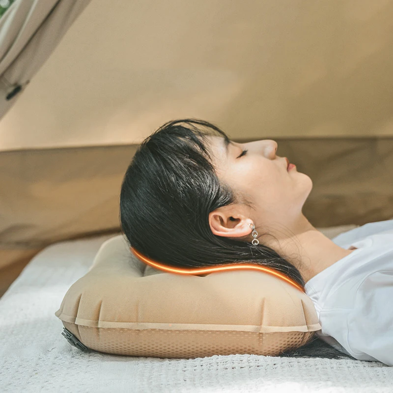 Naturehike Ultralight TPU Flocking Inflatable Pillow Portable Storage Outdoor Business Camping Home
