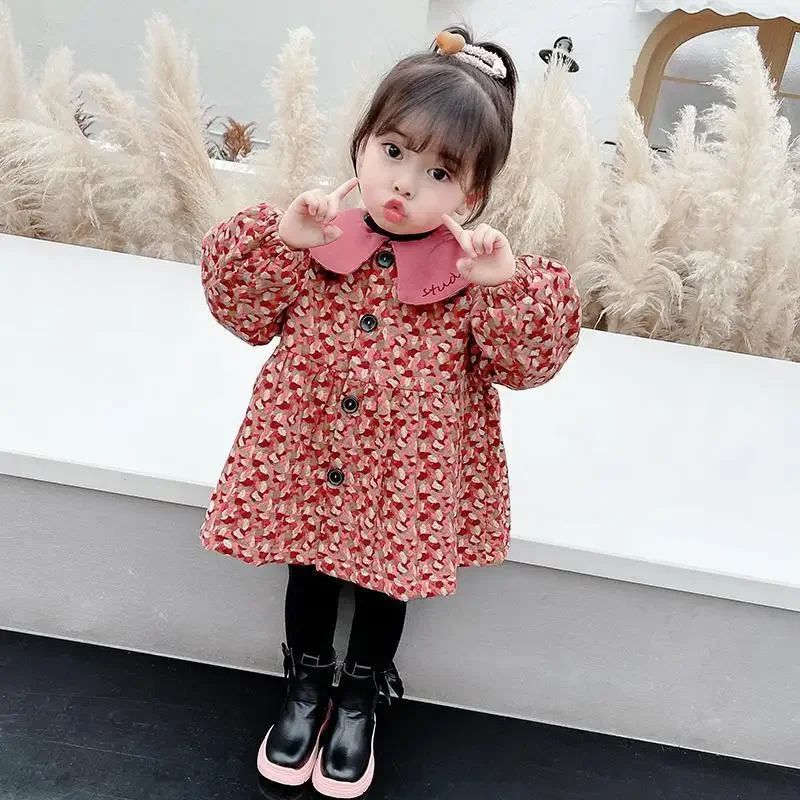 Baby Fashionable Fleece Lined Coat Outerwear Autumn Winter Children Outdoors Warm Reversable Feeding Cover up