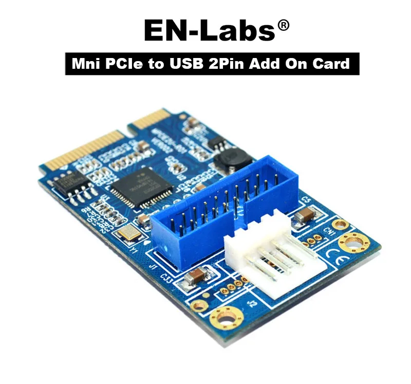 encabeçamento conector adaptador, mini pci-e para 2