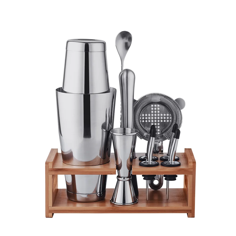 Cocktail Shaker Making Set Stainless Steel Bar Tools Bartender Kit 750ML Mixer Wine Martini Boston Shaker Kit For Drink Party