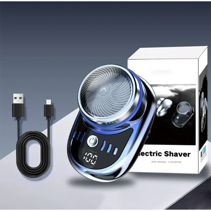 습식 및 건식 USB 충전식 전기 면도기, 남성용 휴대용 면도기, 여행용 복장, 충전식 미니 면도기