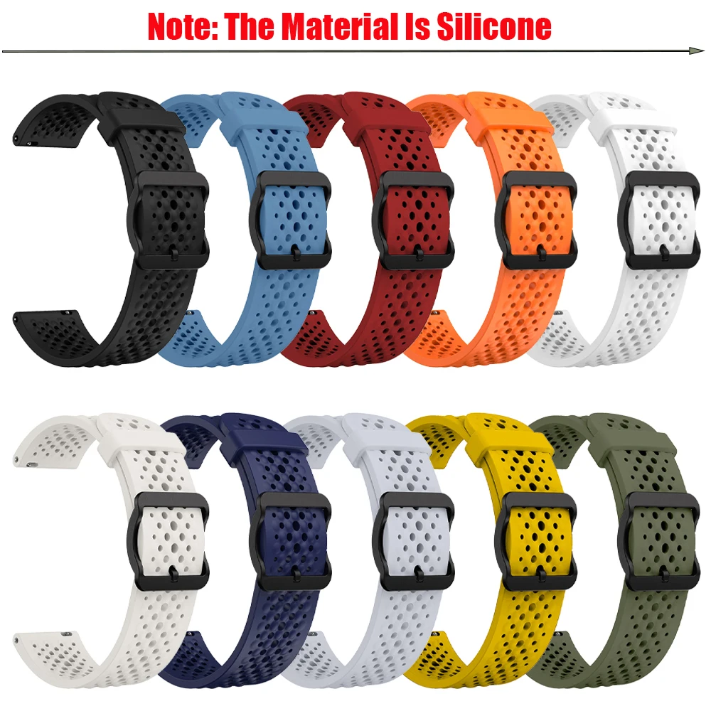 Versatile 22mm Silicone Nylon Watch Strap - Sporty & Durable Bracelet