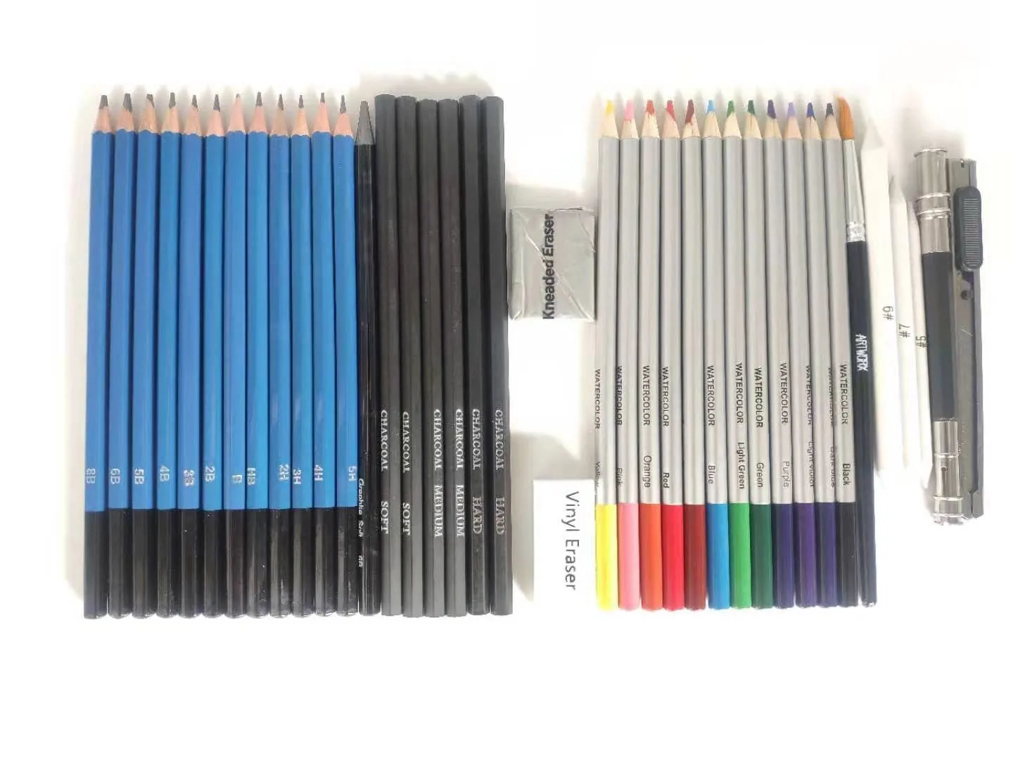 34 Pieces Pro Drawing Kit Sketching Pencils Set,Pro Art Sketch Supplies  With 1 Sketchbook, Portable Zippered Travel Case-Charcoal Pencils, Sketch  Penc