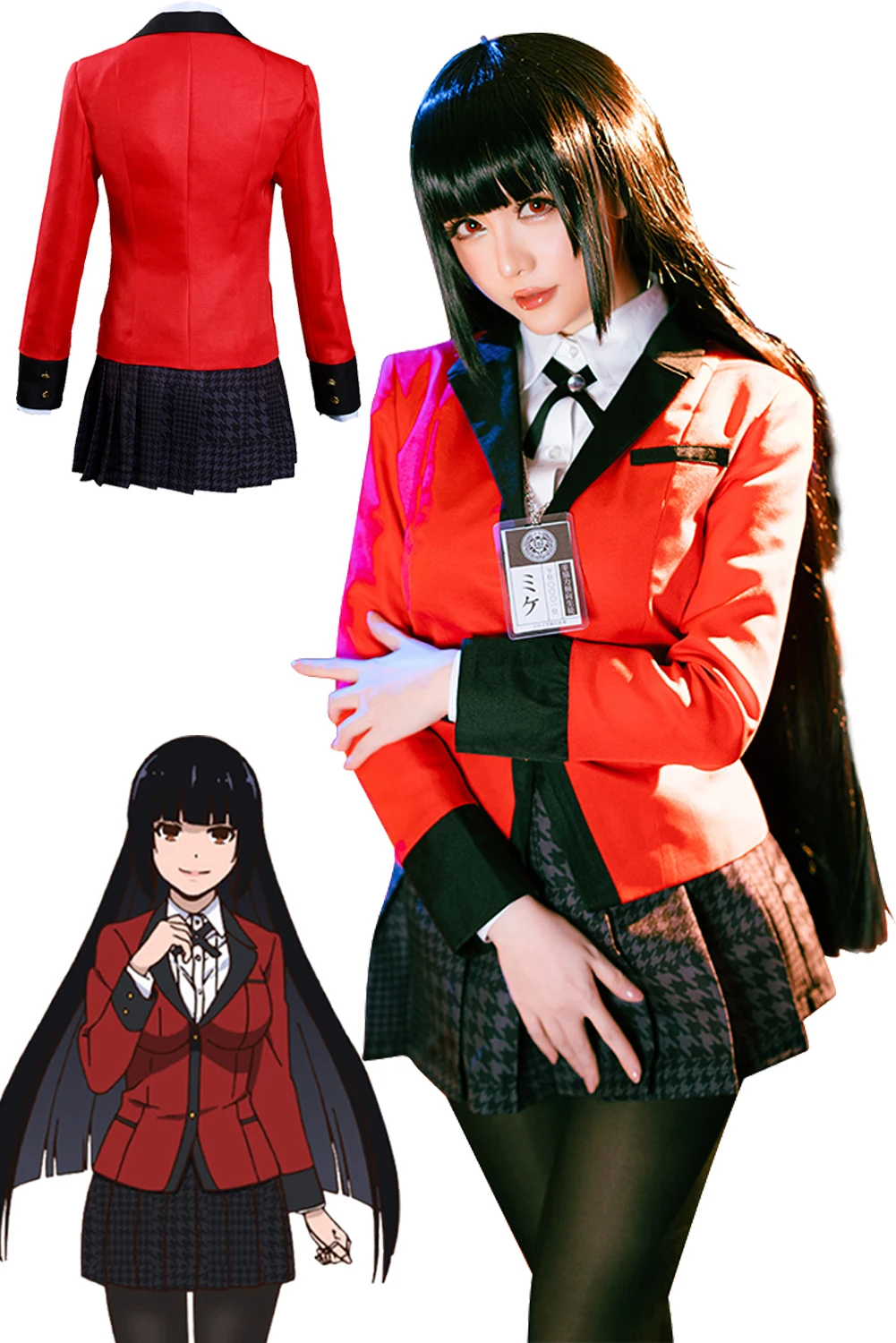 

Jabami Yumeko Cosplay Role Play Girl School Uniform Anime Kakegurui Costume Adult Women Female Fantasy Fancy Dress Party Clothes