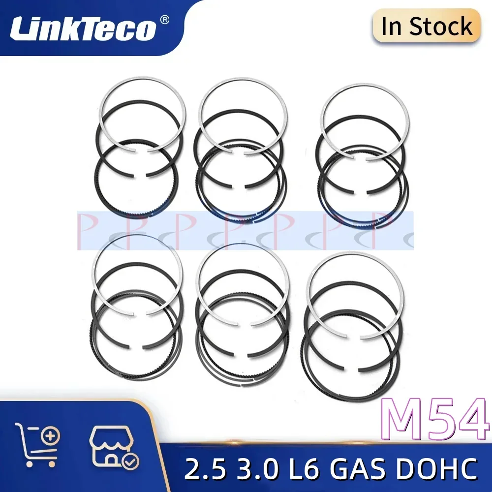 6X Std Parti Del Motore Fasce Elastiche 84.00Mm 00-20 2.5 3.0 L Gas M54 256 S5 306S3 Per Bmw 325I 328I 330I 525I 530I 730I X3 X5 Z3 Z4