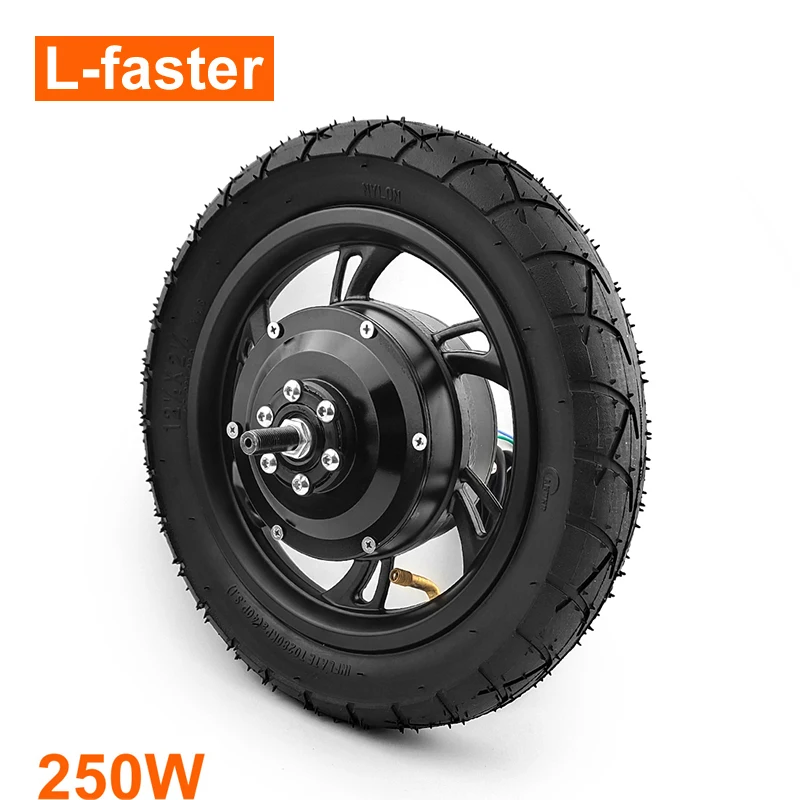 FrontDrive24V36V250W12InchElectricBikeBlackGearMotorWheel