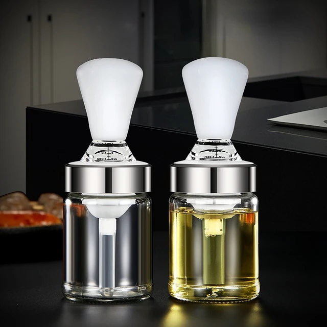 1Db Szilikon Üveg Olajpalack Kefével Grill Olajkefével Folyékony Olaj Tészta Konyhai Sütés Bbq Szerszám Konyha Szerszámok -Hoz