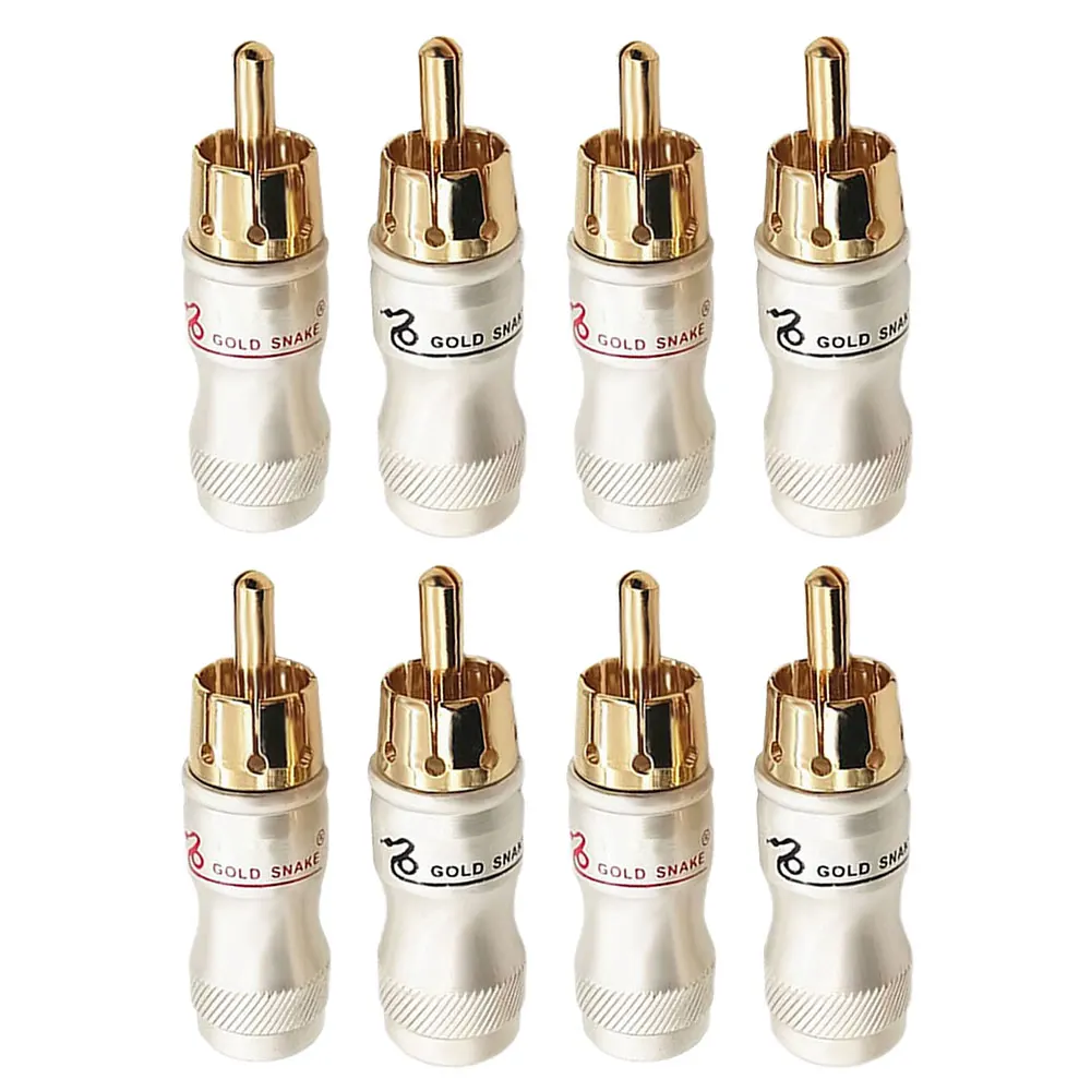 

8 шт., позолоченные Hi-Fi-разъемы для коаксиального кабеля