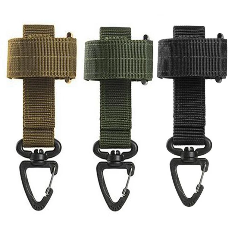 2Pcs Tactical Molle Belt Ring Webbing Mount Adapter Key Holder Hang Hook Buckle 