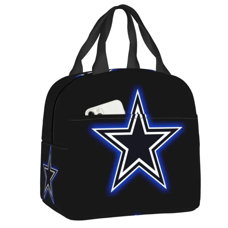 

Cowboy Star Box Waterproof Thermal Cooler Food Insulated Lunch Bag for Women Kids School Work Picnic Reusable Tote Bags