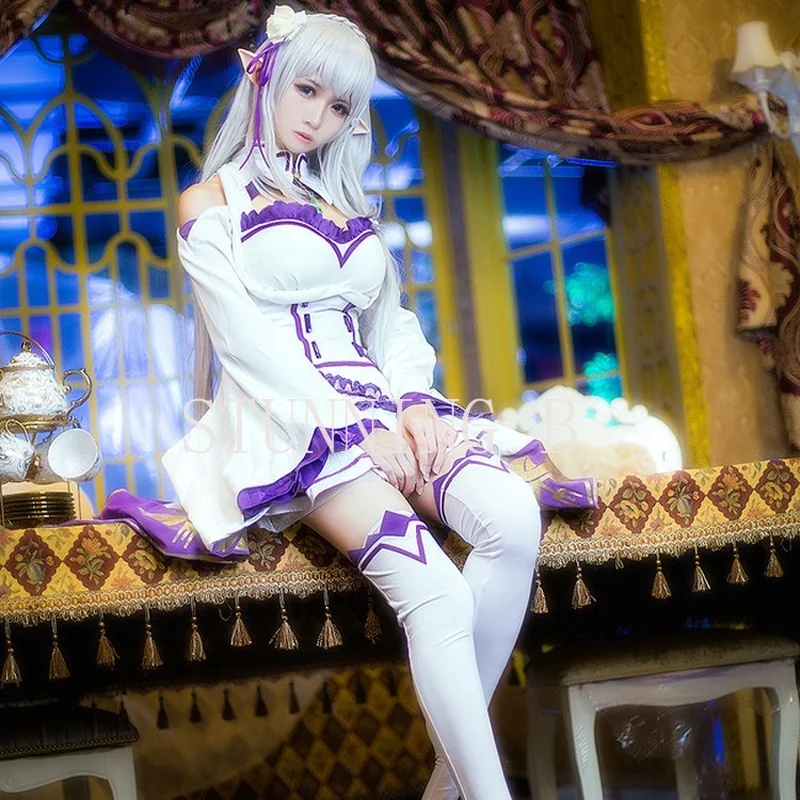 Costumes Cosplay Anime Re Zero Kara Hajimeru Isekai Seikatsu Emilia