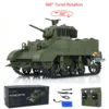 Toys 1/16 Scale RTR Tank US Stuart M5A1 British VI Light Tank High-Speed Sound Lights Radio Control Finished Panzer Vehicle Cars 2