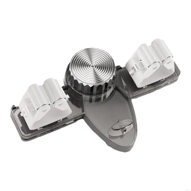 Wall Mounted Broom Mop Holder No Punching Required Suction Mop Hanger Hooks for Bathroom Kitchen Office Utility Room