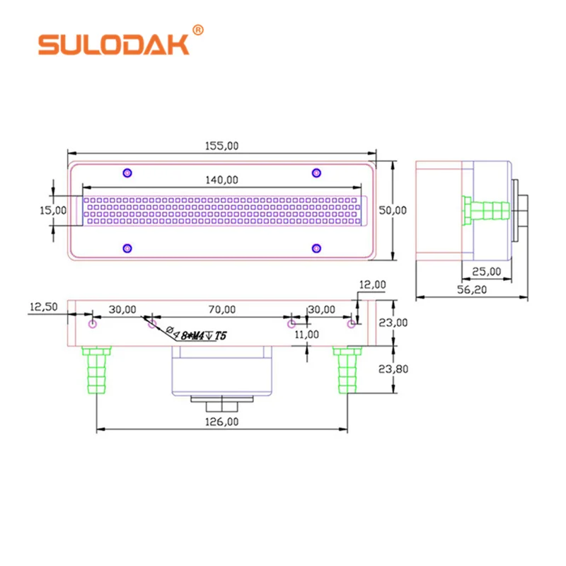 140*15mm Screen Printing PET PP Material LED UV Ink Curing Dying Lamp for GH2220 i3200 2030 1513 1015 1512 1612