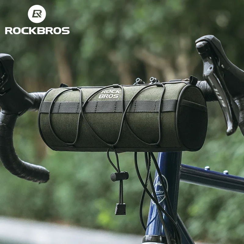 ROCKBROS Bicycle Bag Front Portable Handlebar Pannier 2L Big Capacity Multifunctional Shoulder Bag Reflectice Tube Bike