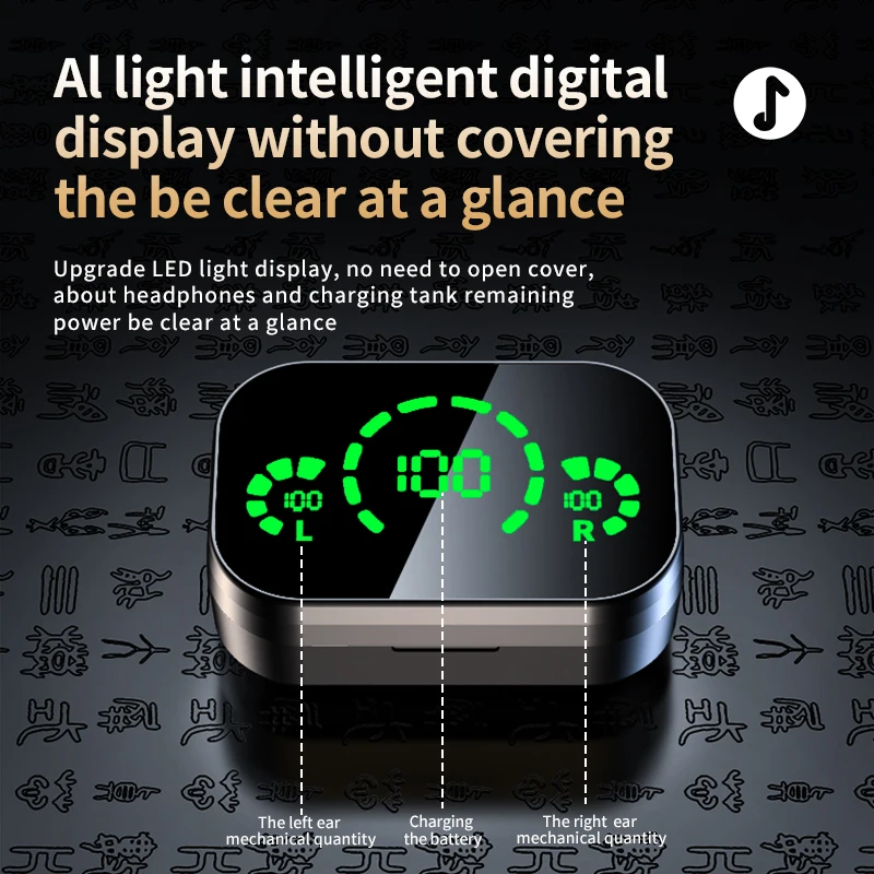 2024 New YD03 Bluetooth 5.3 Wireless TWS Earphone Touch Gamer