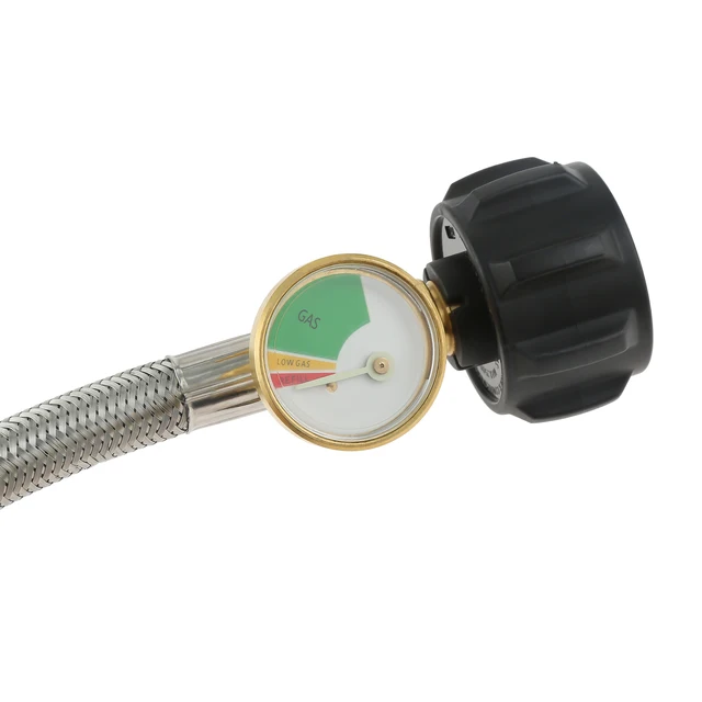 1Set Qcc1 Gázcsatlakozás 6Ft Propán Újratöltő Adapter Hosszabbító Tömlő Világító Mérőeszköz Be-Kikapcsoló Szelep 1 Font Gáztartályhoz - Image 4