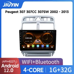 JIUYIN 2din DVD Android Auto For Peugeot 307 307CC 307SW 2002 - 2013 Car Radio Car video players CarPlay WiFi Stereo Player