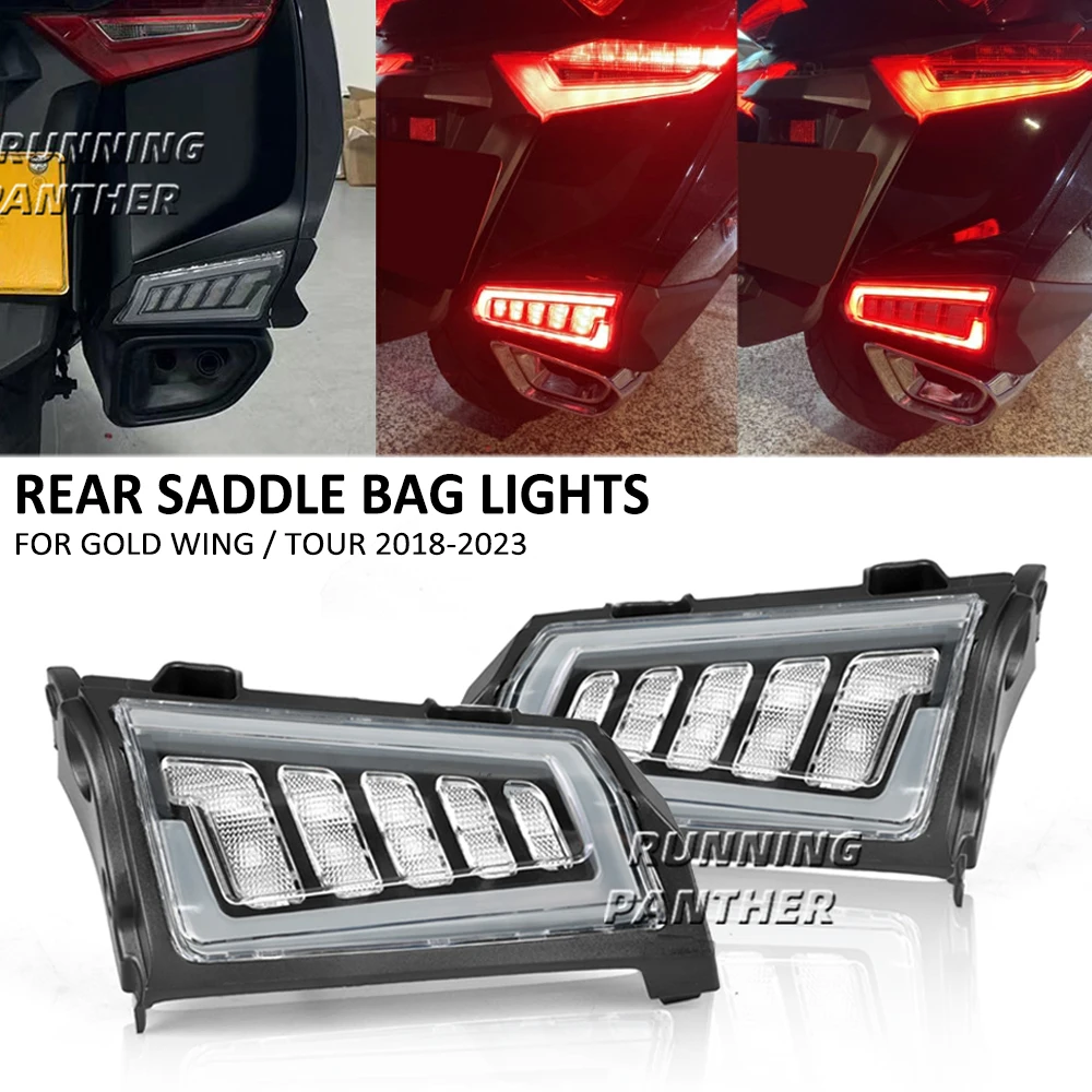 

For Honda Goldwing Gold Wing GL1800 Tour 2018-2023 2022 2021 Motorcycle Rear Saddlebag Saddle Bag Turn Signal LED Lights Lamp