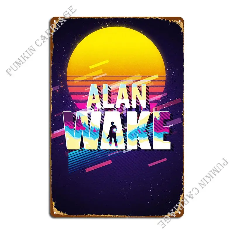 Alan Wake Metal Sign Designs Wall Cave Cave Design Printing Tin Sign Poster