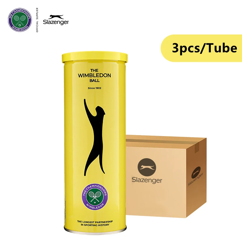 Slazenger Canned Tennis Cups Competition Tennis Wimbledon Professional Balls 3 Pcs