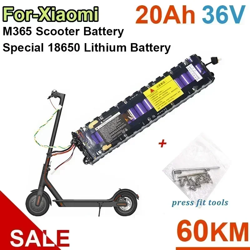 10S3P 36v 20AH for-Xiaomi M365 Scooter Batteries Pack Special 18650 Lithium 60km with Waterproof Bluetooth Communication Charger